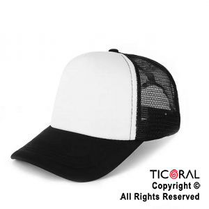 SOMBRERO GORRO TRUCKER NEGRO CON FRENTE BLANCO CAP x 1